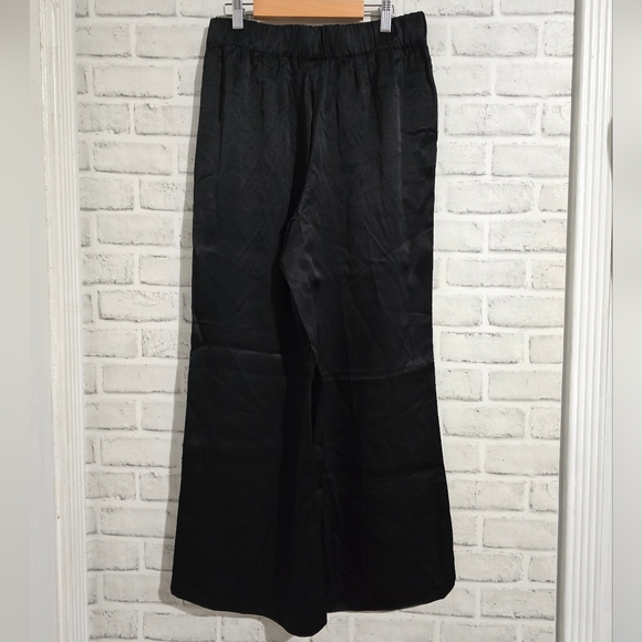 NEW J. Crew Astrid Wide-Leg Pant in Luster Crepe Black size 6 - Picture 5 of 12